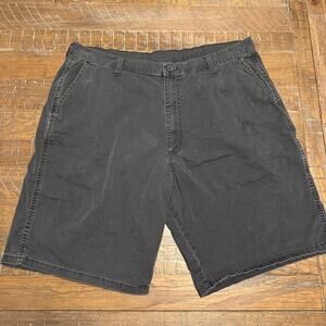 Wrangler Authentics Charcoal Gray Shorts Authentic Issue Worn / Distressed 38